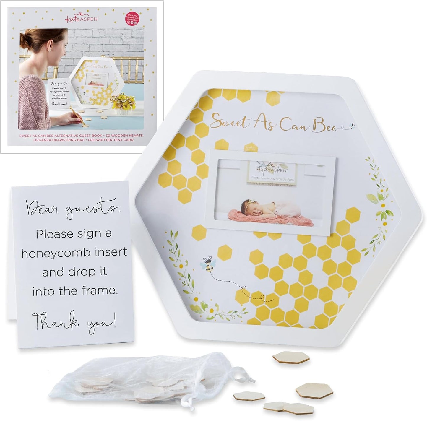 Sweet as Can Bee Baby Shower, One Size, White