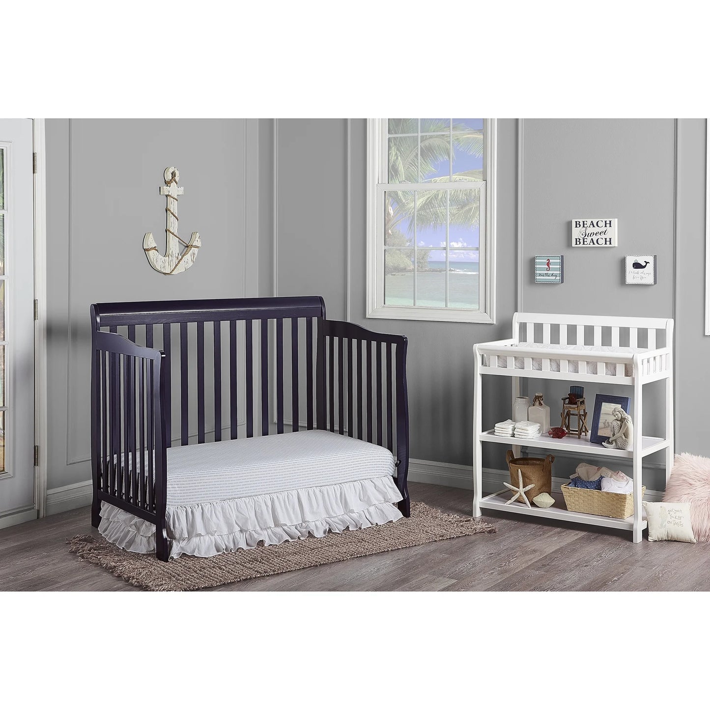 Ashton Convertible 5-In-1 Crib, Indigo
