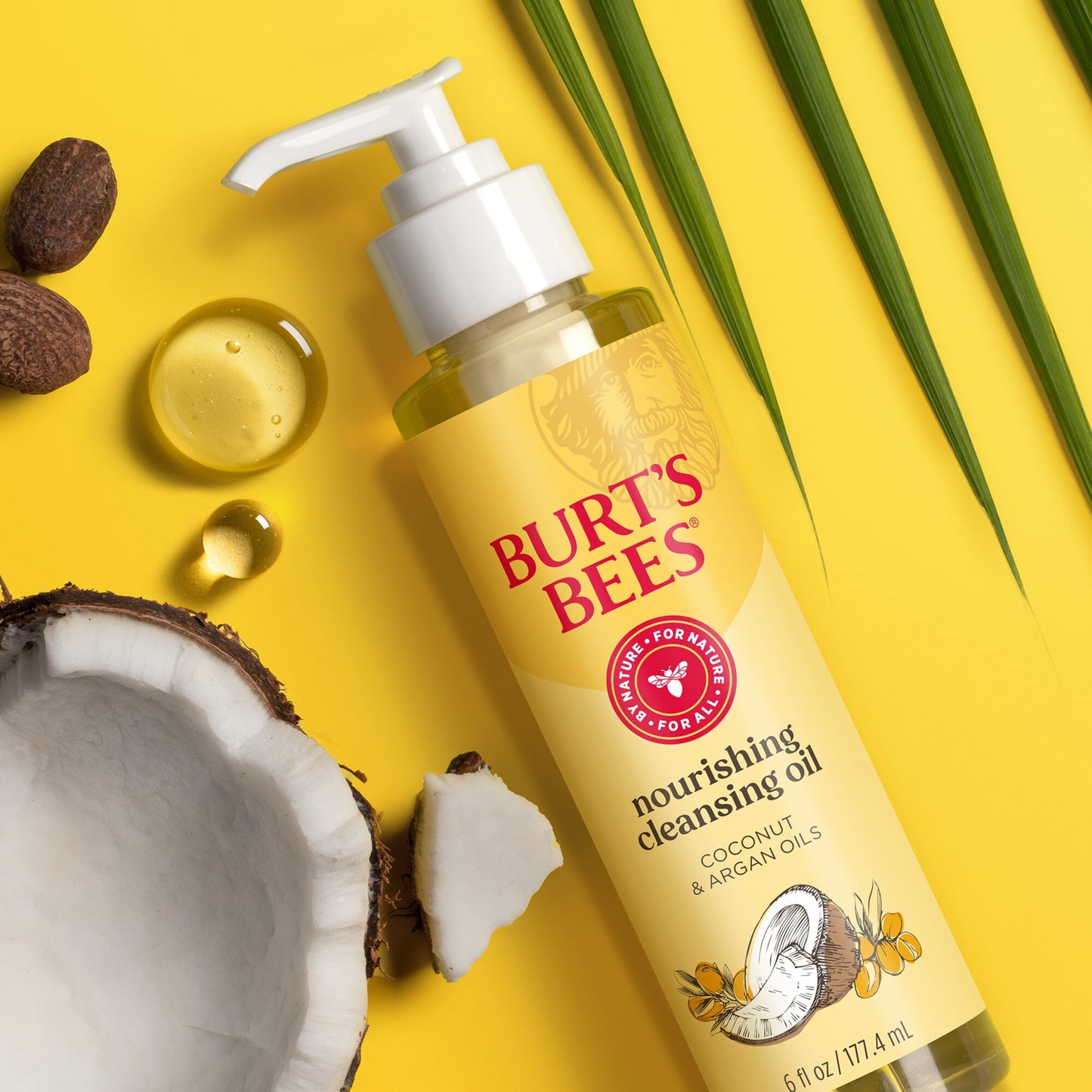 Burts Bees Nourishing Cleansing Oil with Coconut and Argan Oils, 6 Fluid Ounces