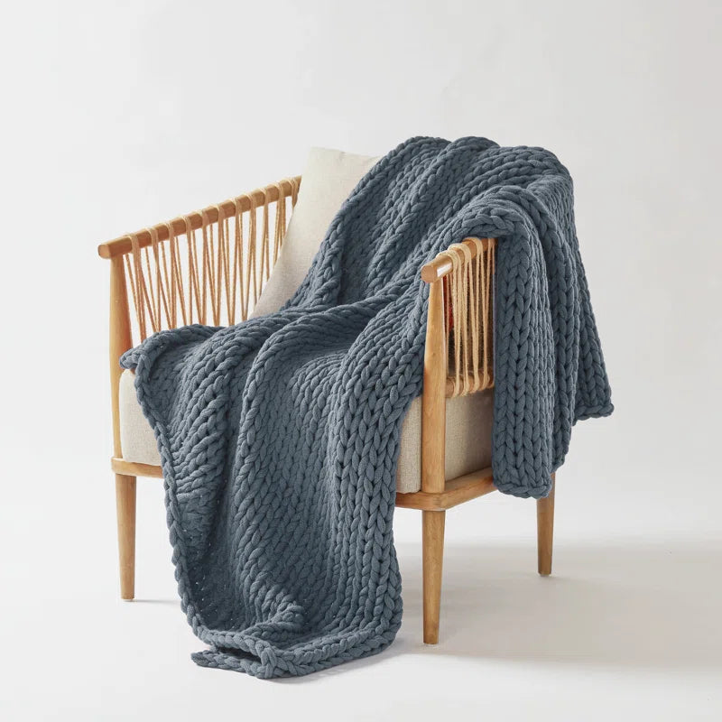 Madison Hand Made Chunky Double Knit Throw Blanket