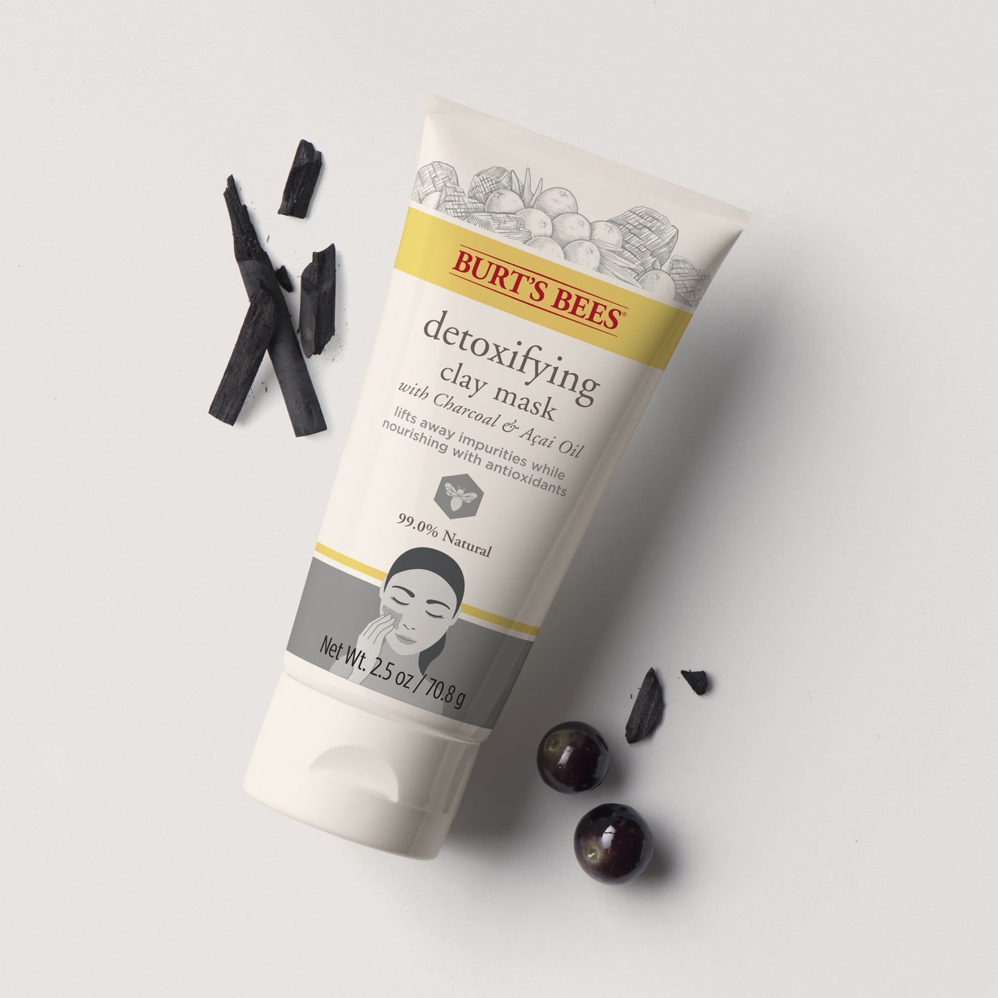 Burts Bees Detoxifying Clay Mask, 2.5 Oz