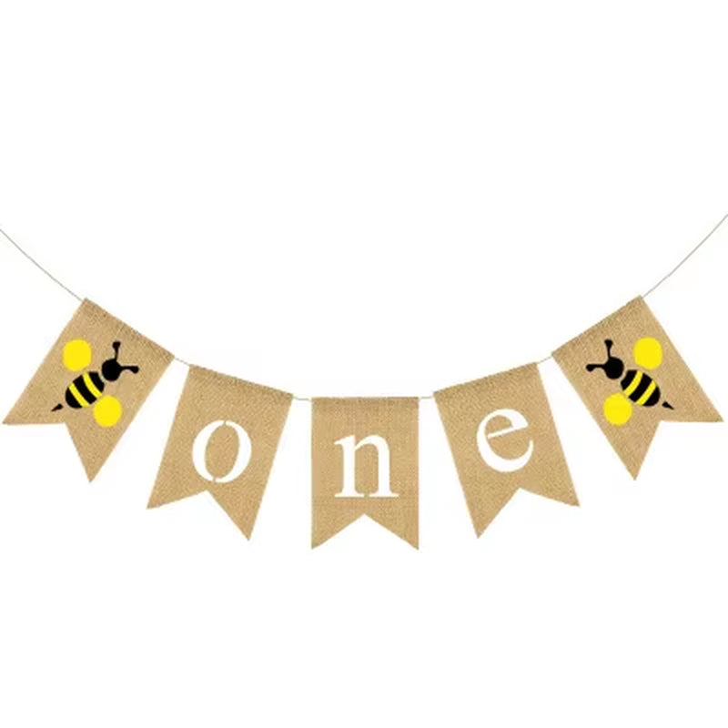 Bumble Bee Theme Party DIY Supplies Kids Birthday Party Decoration Latex Balloon Garland Disposable Tableware Set Baby Shower Su