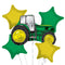 Viva Party Tractor Balloons, Foil Gold Green Birthday