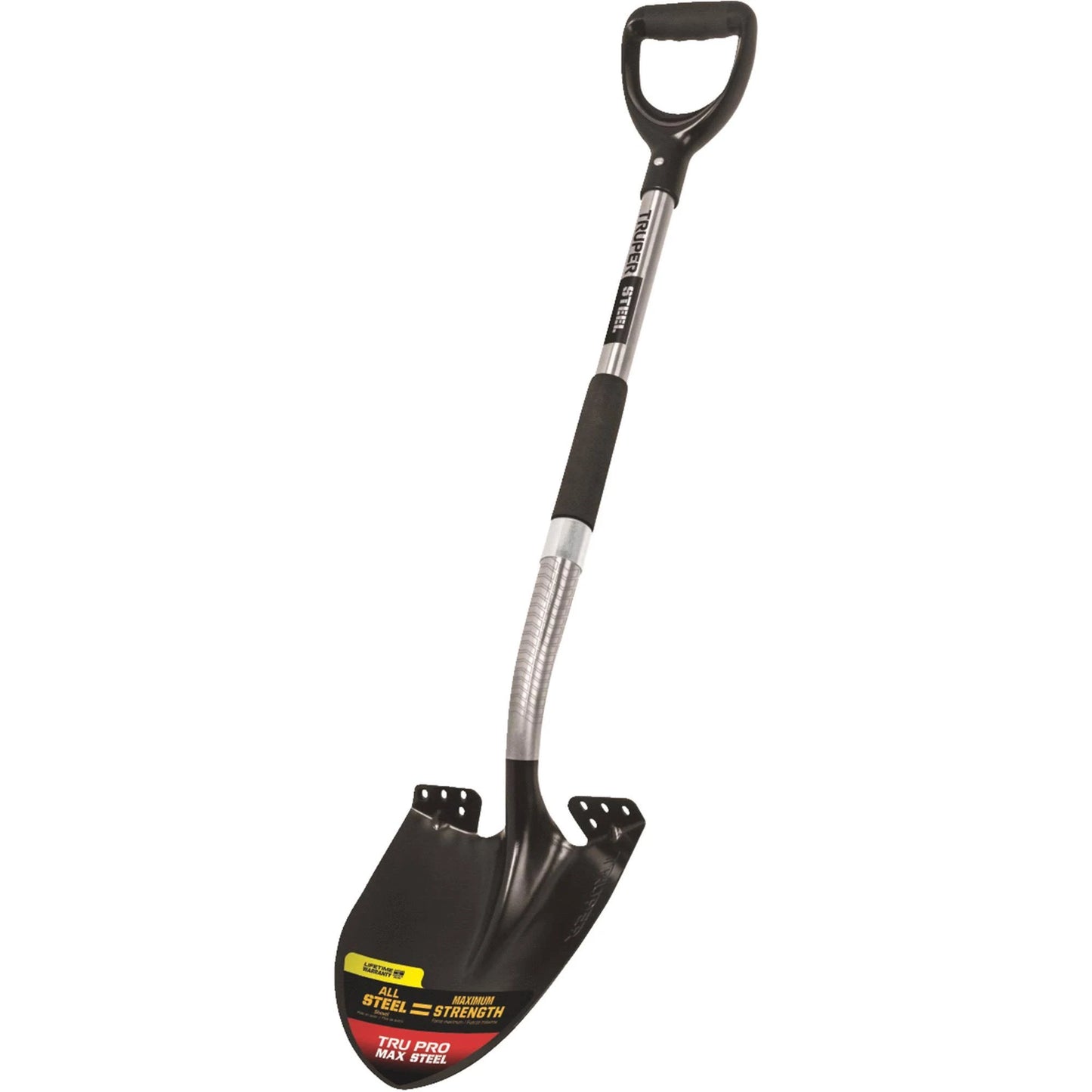 Tru Pro 40 In. Steel round Digging Shovel with D-Grip Steel Handle