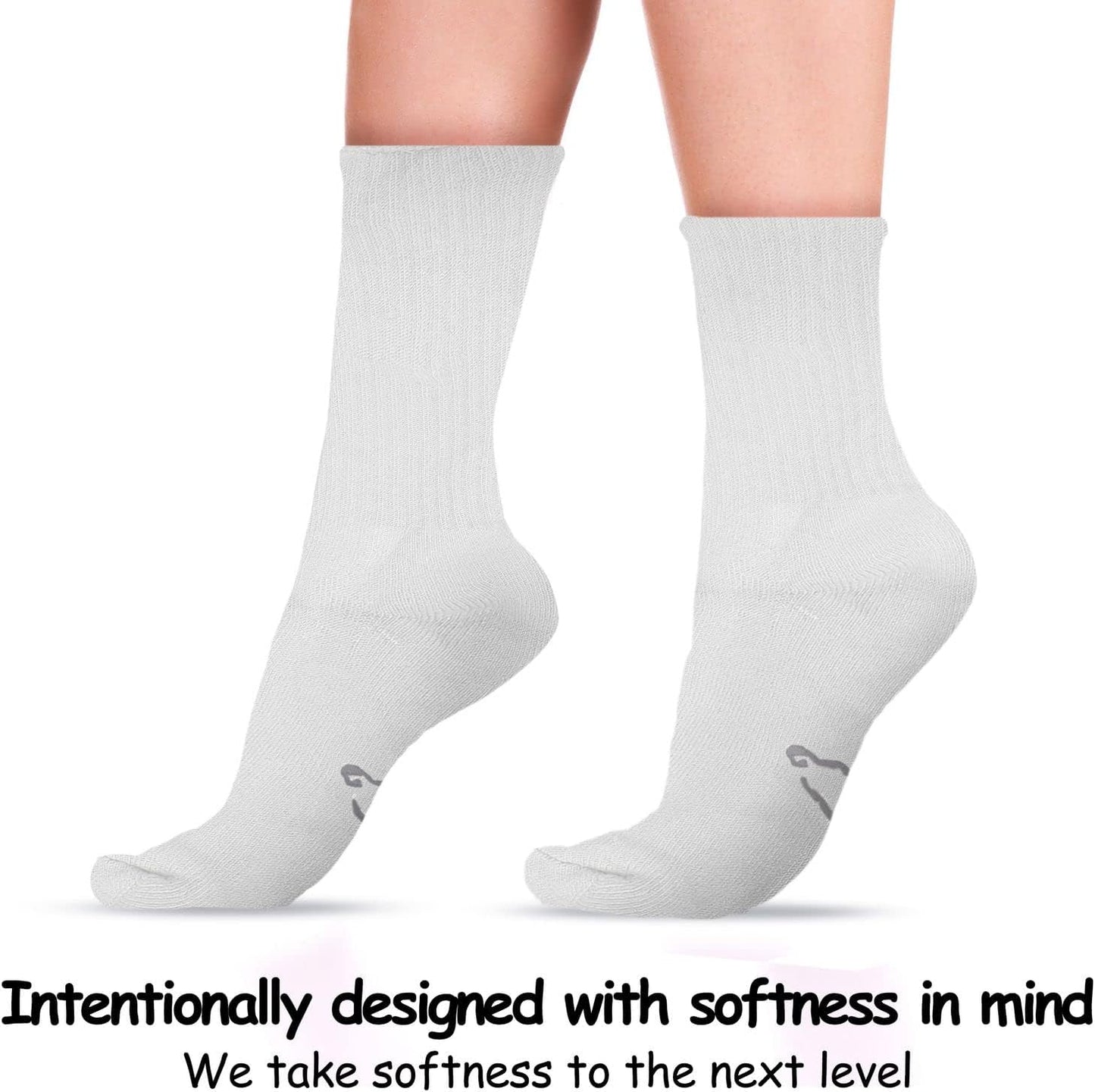 Classic Crew Socks - Ultra Soft Crew Socks for Women and Men