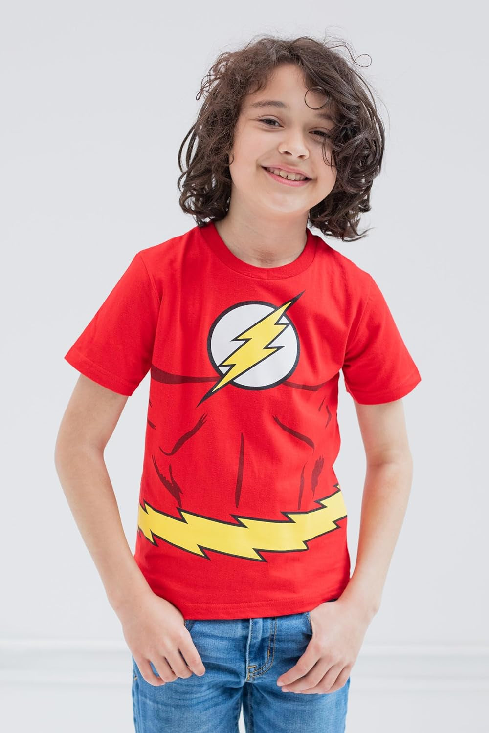 Justice League the Flash Green Lantern Superman Aquaman Batman 5 Pack Boys Graphic T-Shirts Toddler to Big Kid