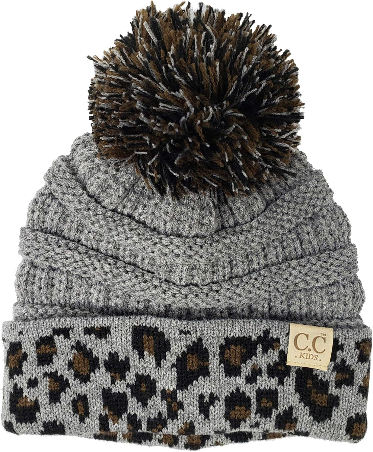 Cozy Toddler Cable Knit Pom Beanie - Warm Winter Hat for Kids