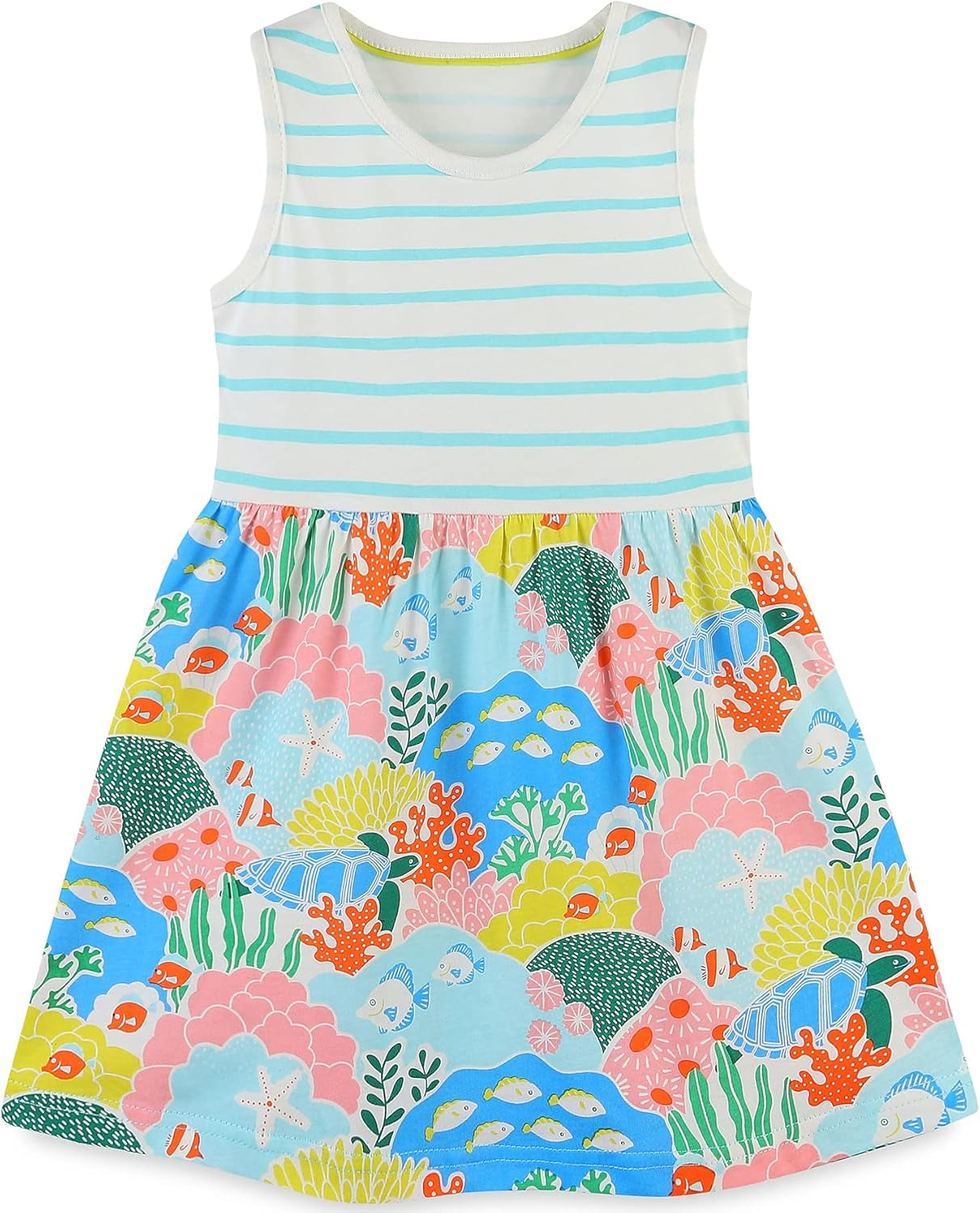 Toddler Girls Clothes Cotton Short Sleeve Casual Girls Dresses for Kids 2-7 Years