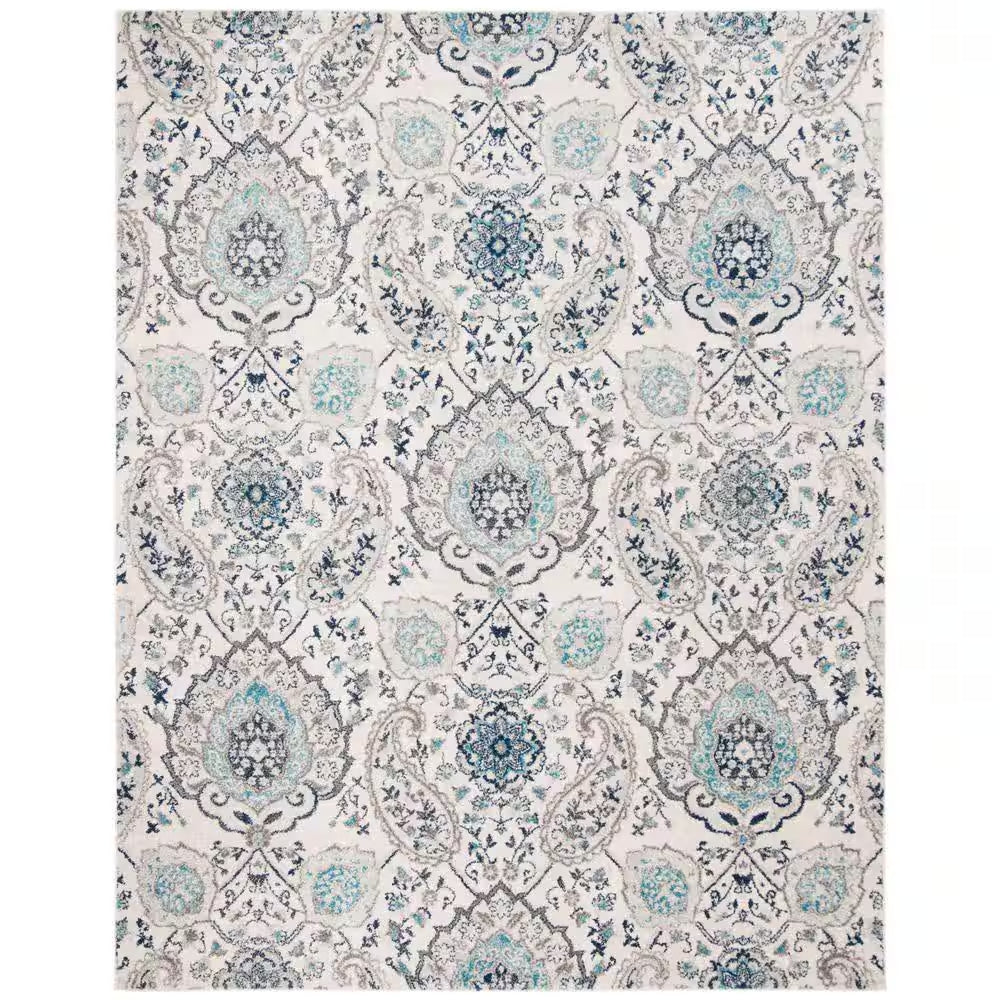 Madison Cream/Light Gray 9 Ft. X 12 Ft. Border Area Rug