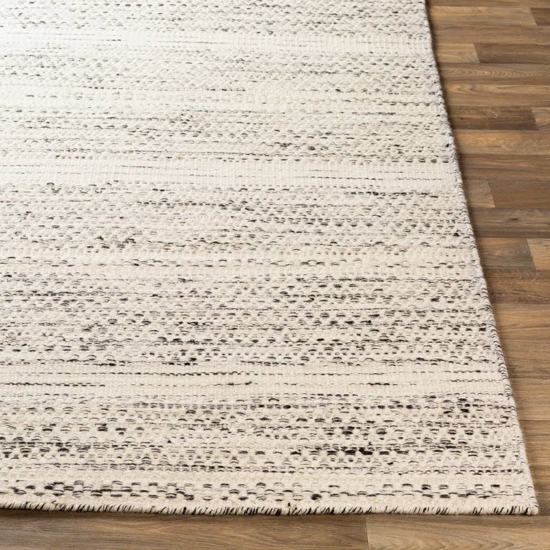 Sylvie Chevron Flatweave Wool Cream/Black Area Rug