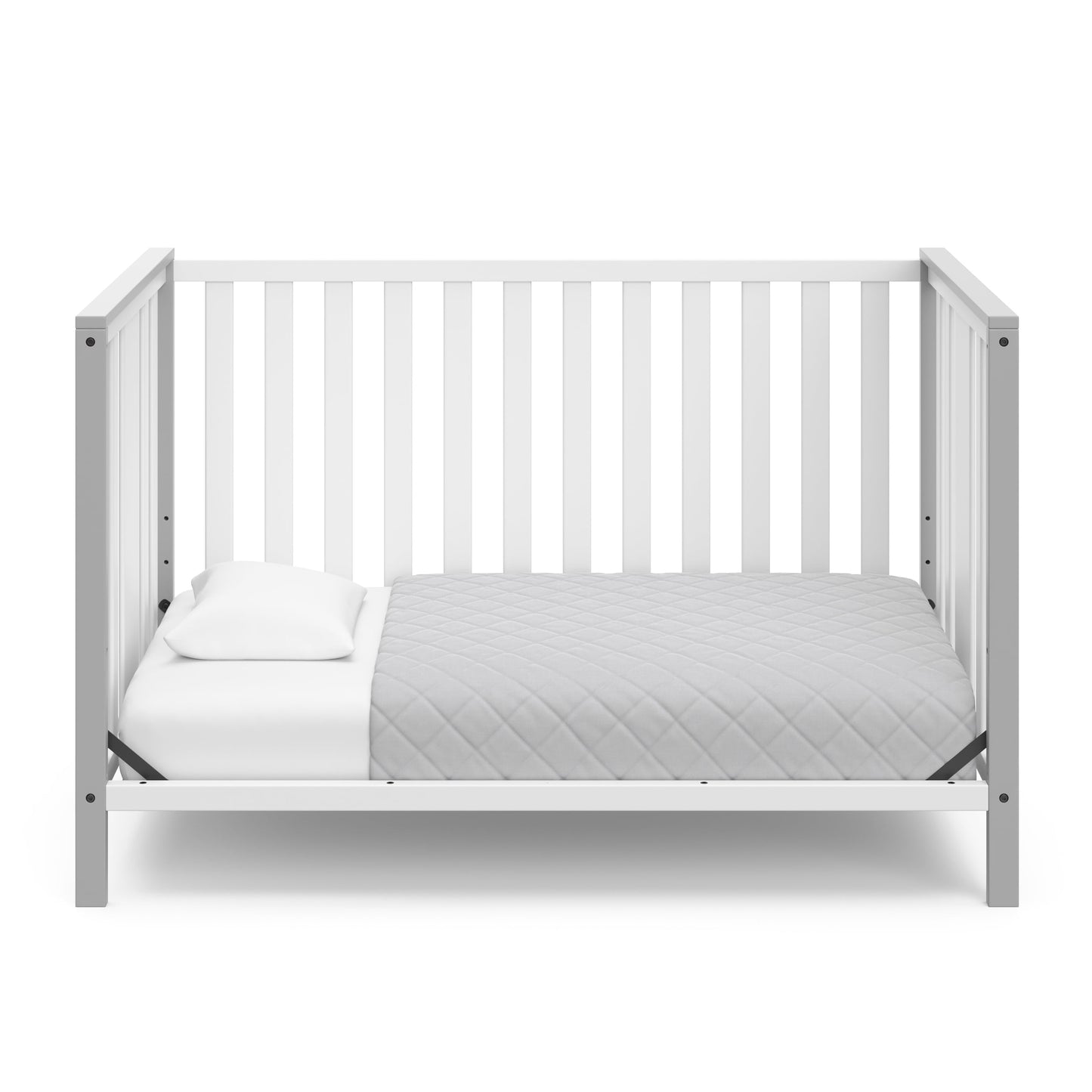 Modern Pacific 4-In-1 Convertible Baby Crib, Pebble Gray