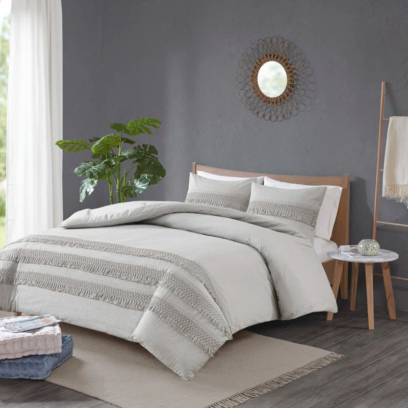Hugo 3 Piece Cotton Seersucker Comforter Set