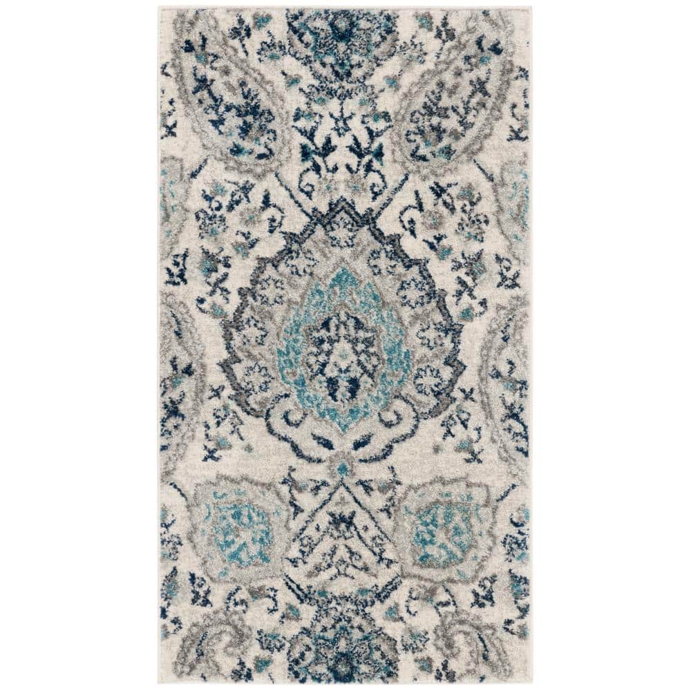 Madison Cream/Light Gray 5 Ft. X 8 Ft. Border Area Rug