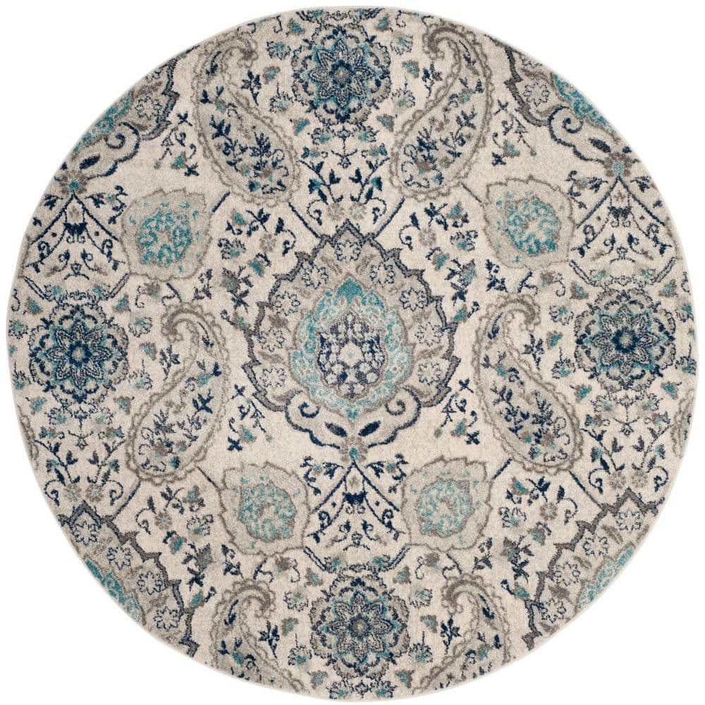 Madison Cream/Light Gray 5 Ft. X 8 Ft. Border Area Rug