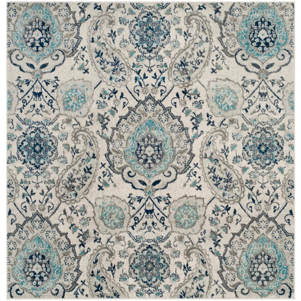 Madison Cream/Light Gray 5 Ft. X 8 Ft. Border Area Rug