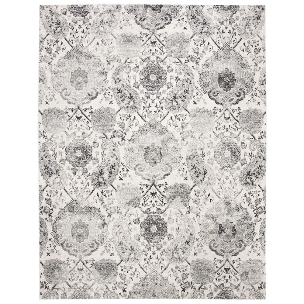 Madison Cream/Light Gray 5 Ft. X 8 Ft. Border Area Rug