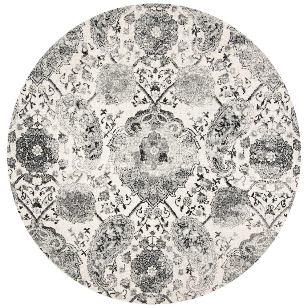 Madison Cream/Light Gray 5 Ft. X 8 Ft. Border Area Rug