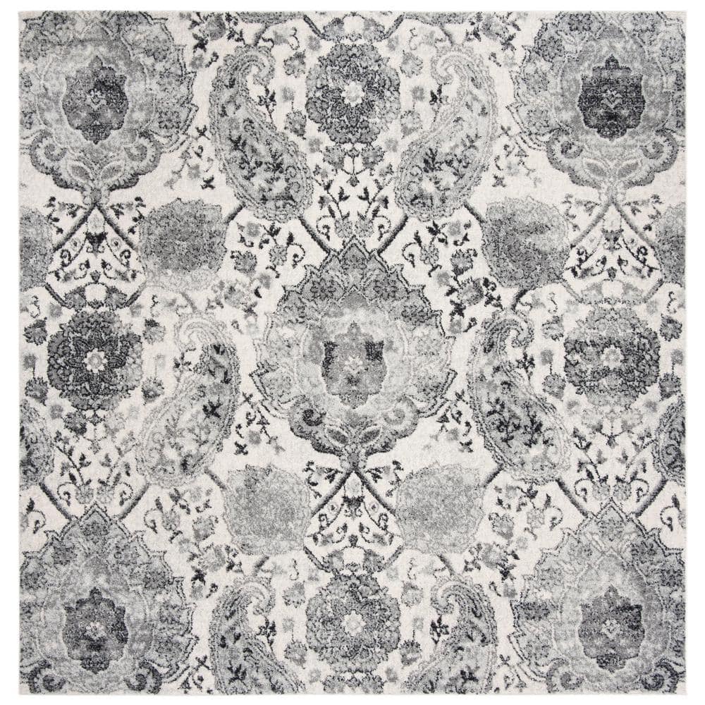Madison Cream/Light Gray 4 Ft. X 6 Ft. Border Area Rug
