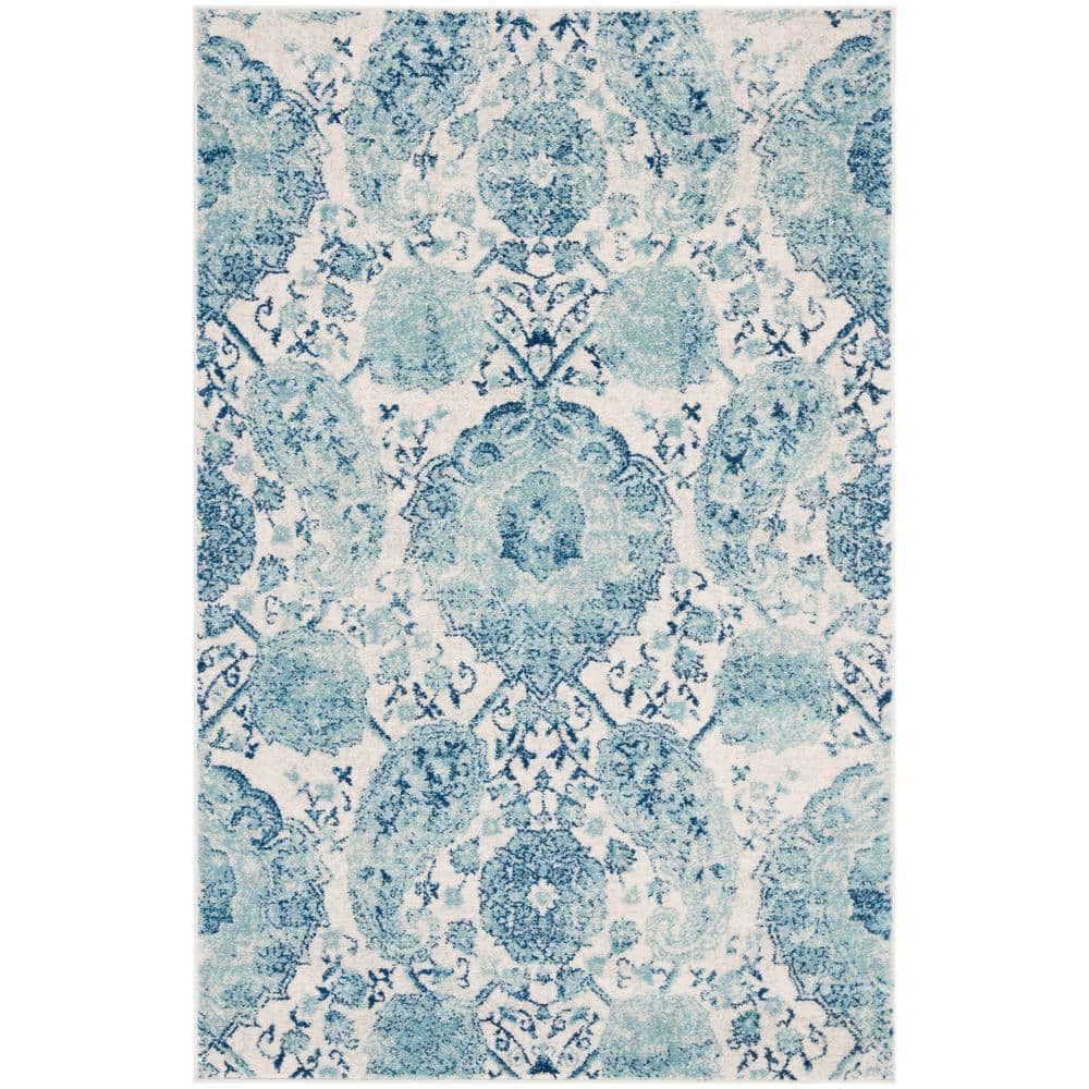 Madison Cream/Light Gray 5 Ft. X 8 Ft. Border Area Rug