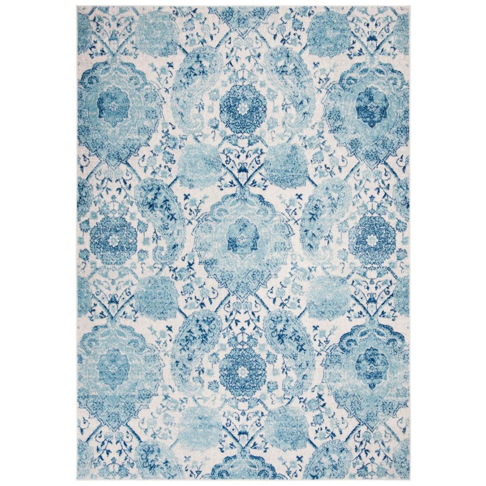 Madison Cream/Light Gray 5 Ft. X 8 Ft. Border Area Rug