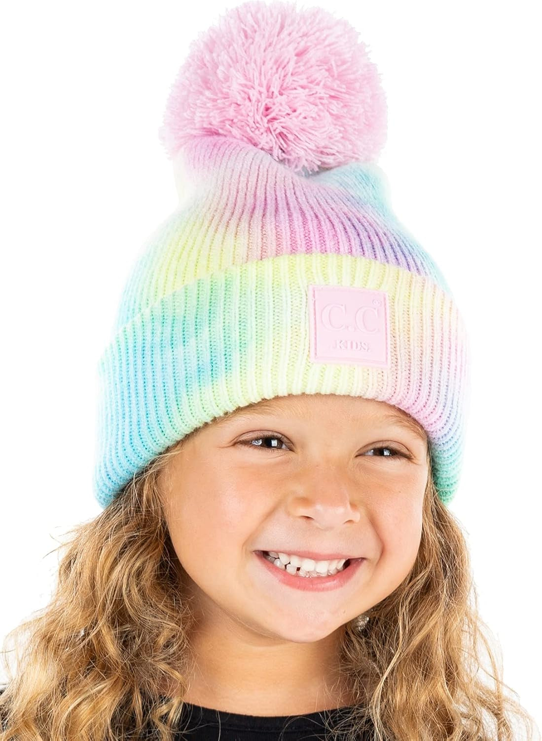 Cozy Toddler Cable Knit Pom Beanie - Warm Winter Hat for Kids