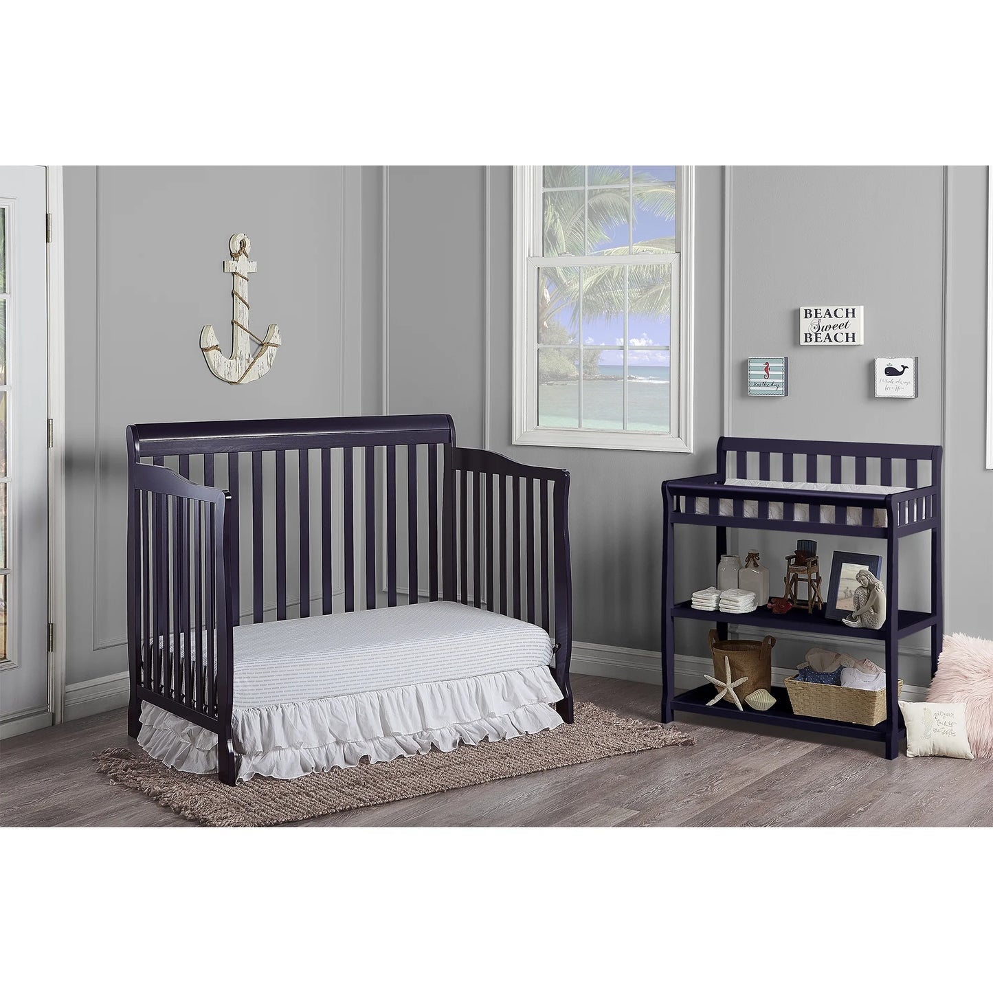 Ashton Convertible 5-In-1 Crib, Indigo