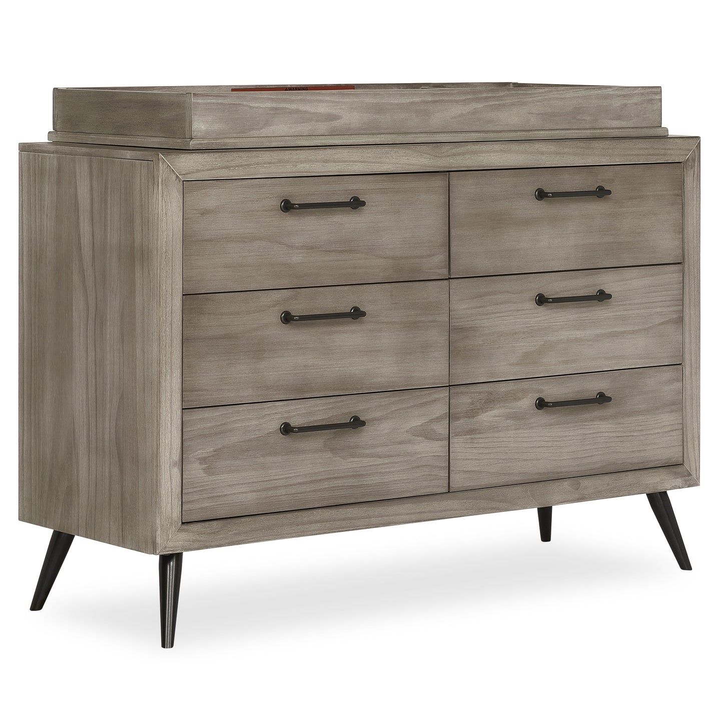 Evolur Mid Century Changing Tray, Windsor Oak Grey