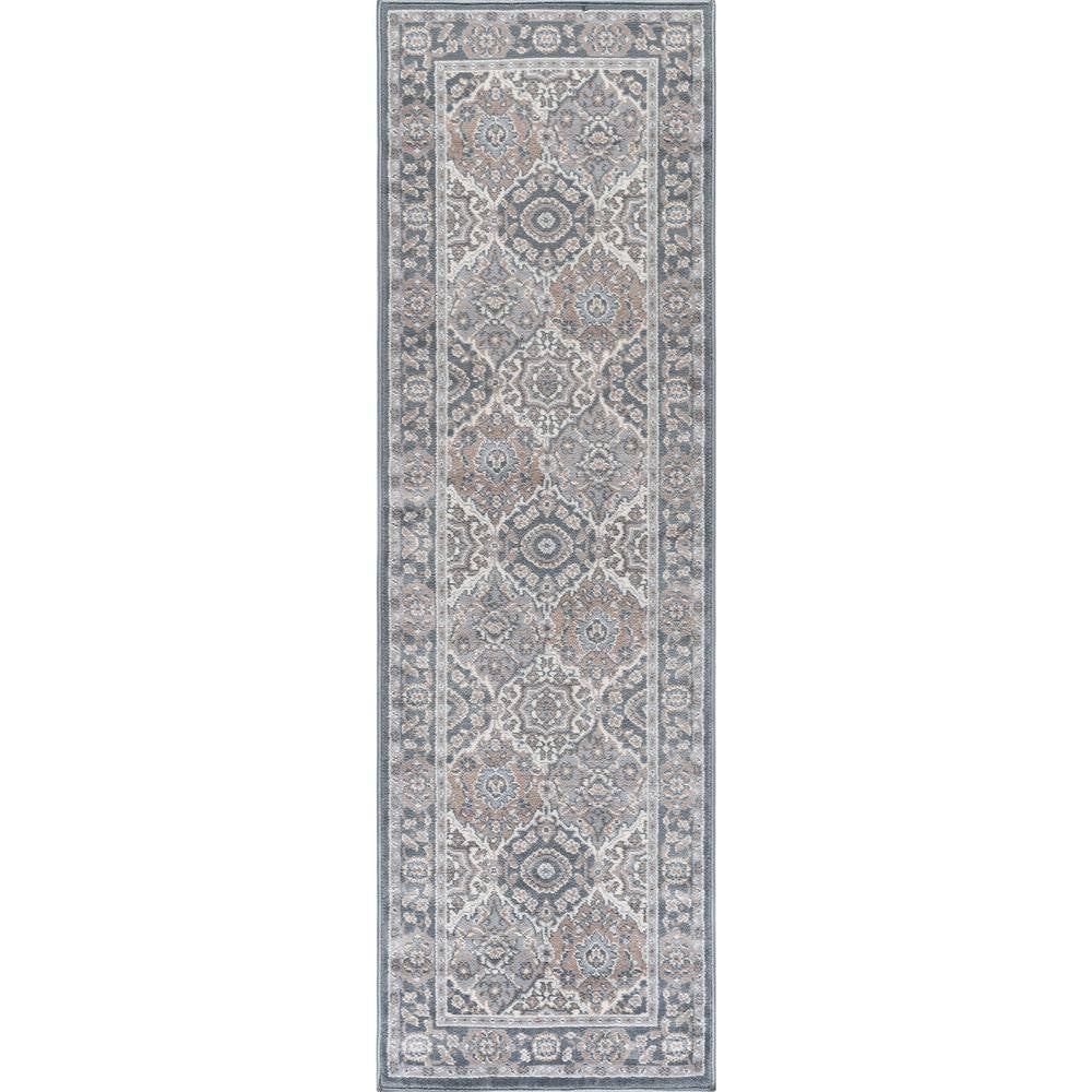 Madison Oriental Navy 8 Ft. round Indoor Area Rug
