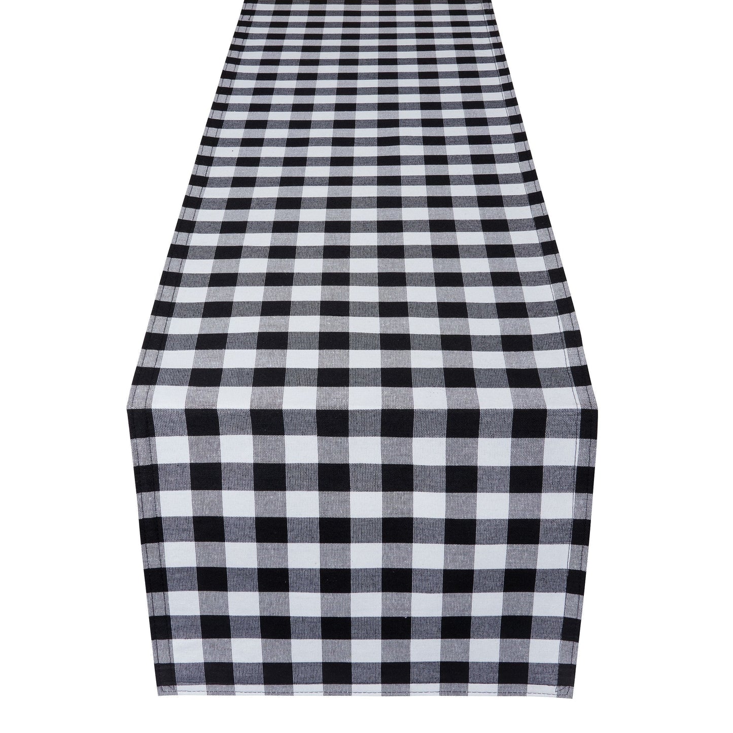 Buffalo Check Table Runner - Black/White - 13 in X 90 In