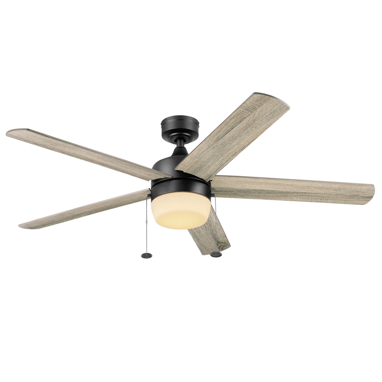 52" Pearce Modern Black Indoor Ceiling Fan with Light, Adjustable Color Temperature & Reverse Airflow
