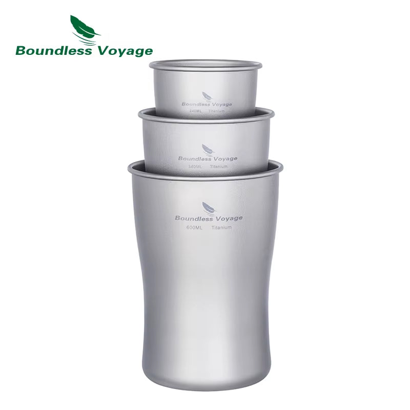 Titanium Beer Travel Mug Single Layer Cup Ultralight Coffee Tea Juicy Cup for Outdoor Camping Picnic Home Use