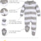 Boys' Sleep & Play Pjs, 100% Organic Cotton One-Piece Zip Front Jumpsuit, Baby Boys Footie Pajamas & Pjs