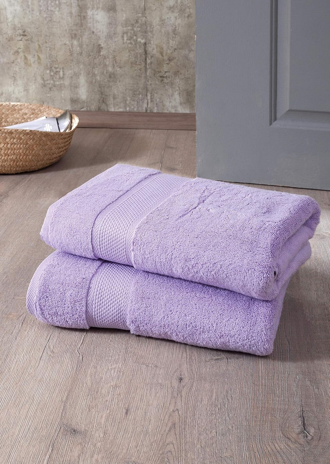 Turkish Towels Luxury Hotel-Spa Towel Set, Non-Gmo 100% Turkish Cotton | Ultra Soft Plush Absorbent Towels (Lavender Purple, 6 Pcs Towel Set)