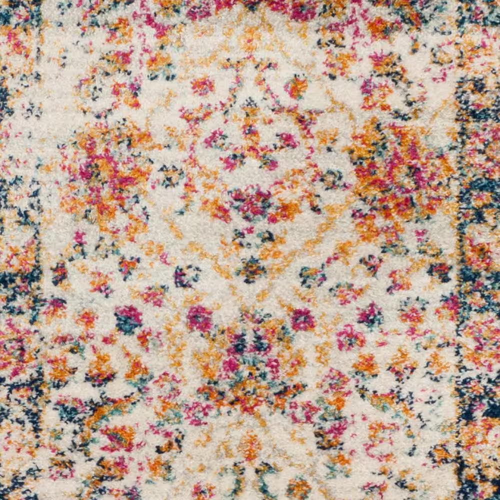 Madison Cream/Navy 2 Ft. X 6 Ft. Border Runner Rug