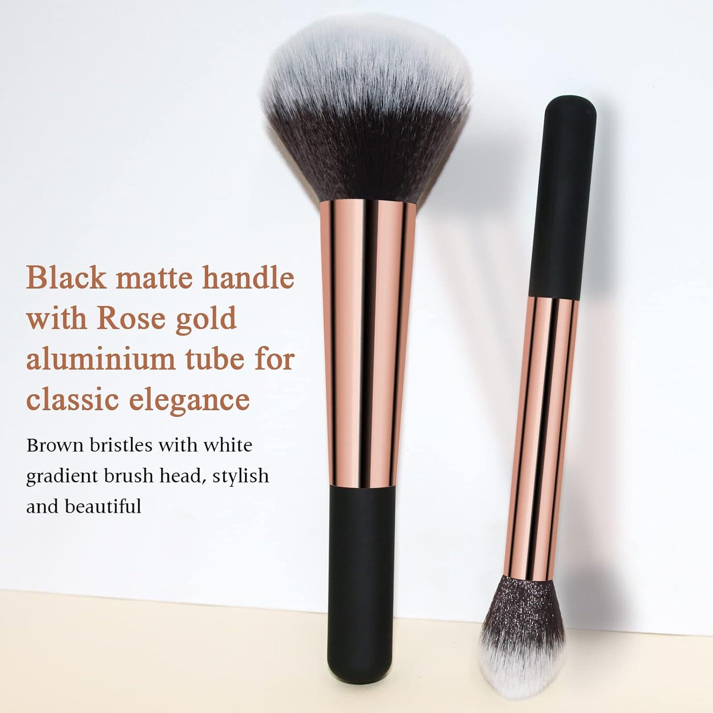 Makeup Brushes Powder Foundation Brush Flawless Powder Brush Set with Highlighter Brush Blush Brush with Wooden Handle Perfect for Blending, Buffing Liquid, Powder, Foundation, Cream, Concealer