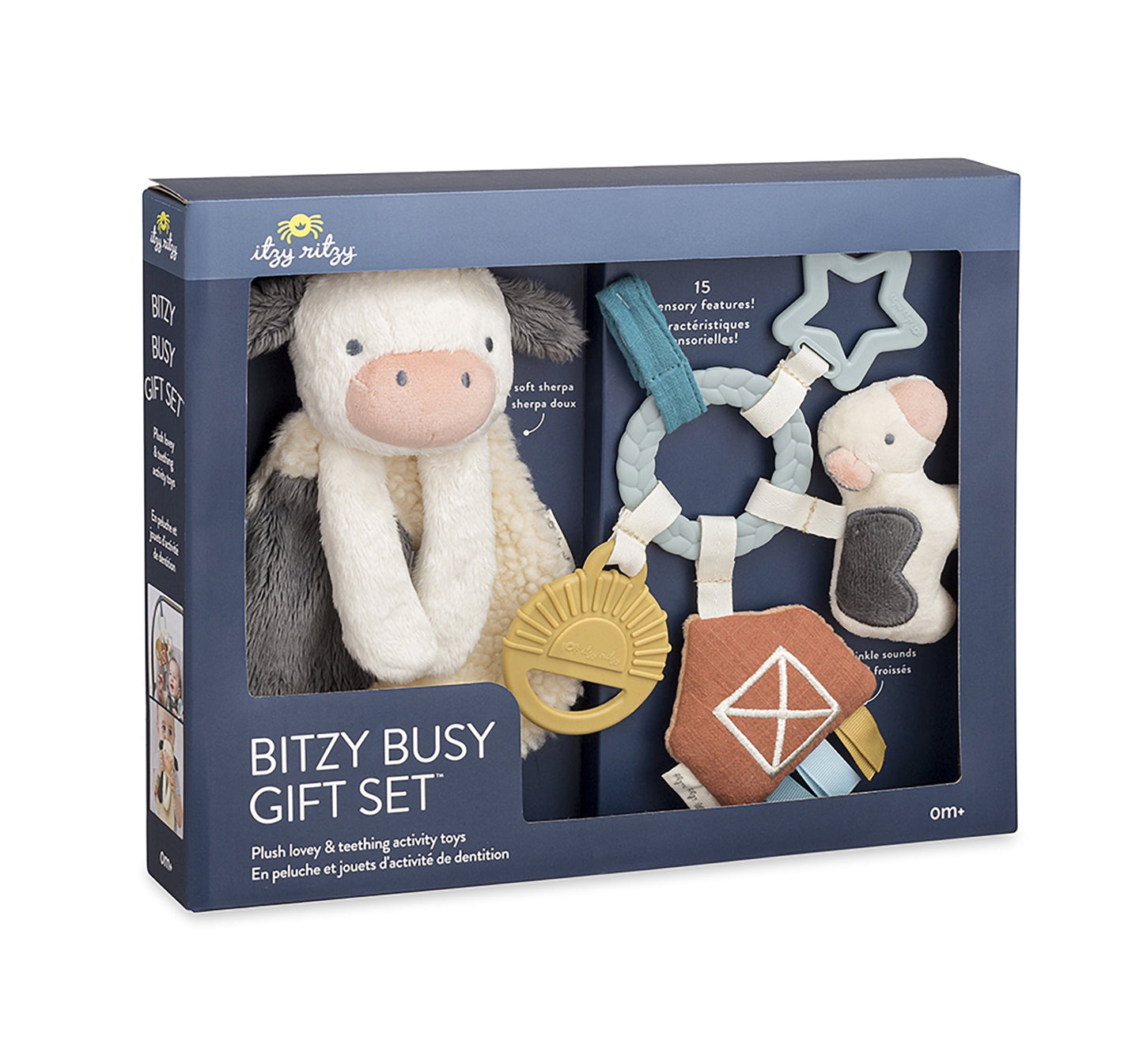 Bitzy Busy Toy & Teether Unisex Gift Set - Farm 0M+ Multi Color