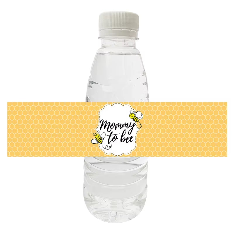 10Pcs Happy Bee Day Bottle Labels Stickers Happy Birthday Honey Bee Party Baby Shower Decorations Kids Toy Water Labers