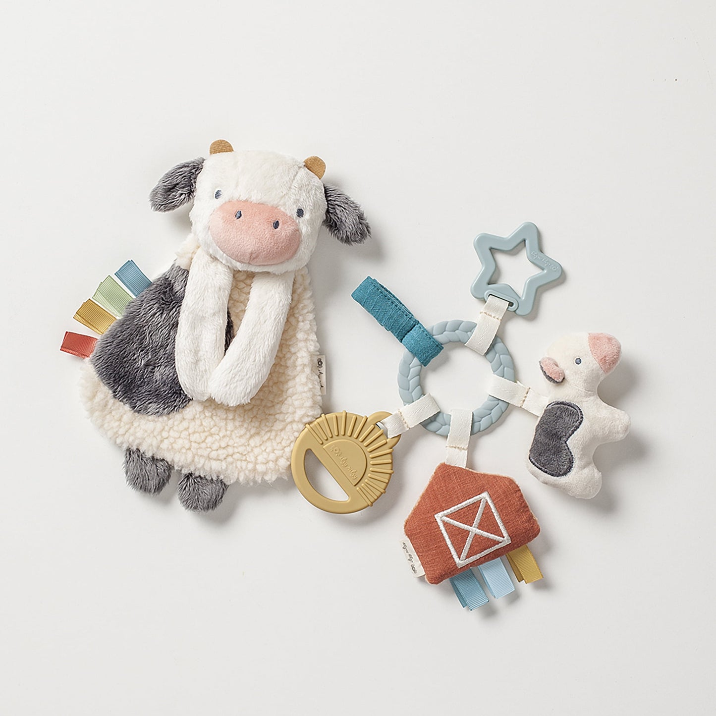 Bitzy Busy Toy & Teether Unisex Gift Set - Farm 0M+ Multi Color