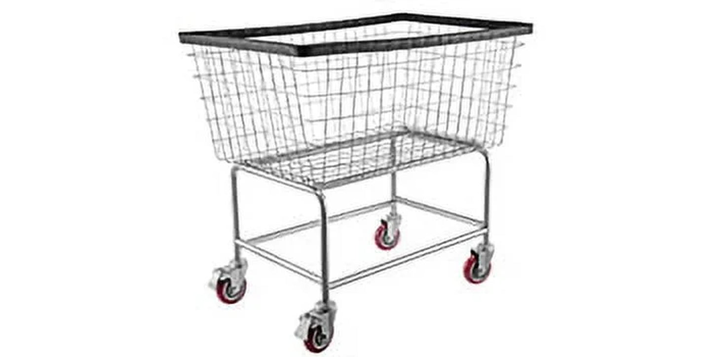 Wire Laundry Cart Wire Laundry Basket 4.5 Bushel Heavy Duty W/ 5'' Wheels