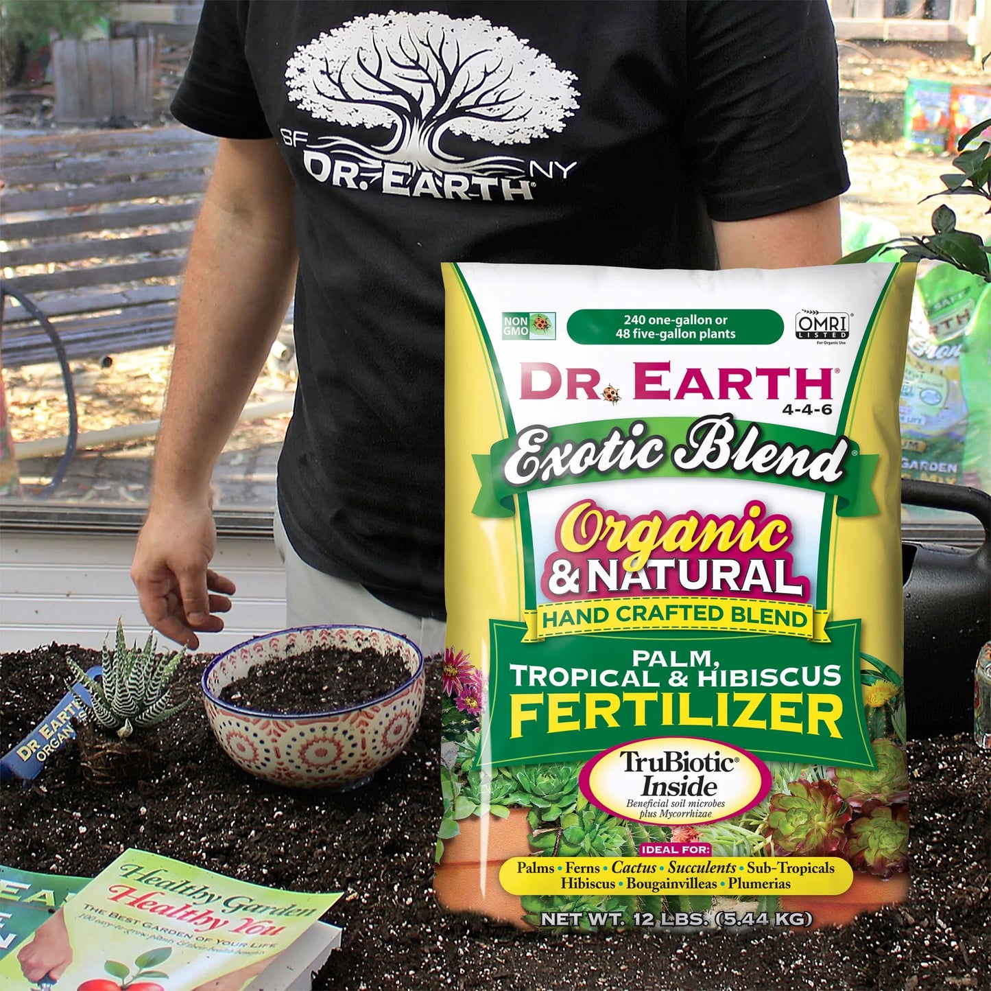 Palm, Tropical & Hibiscus Organic Plant Food, 4-4-6 Fertilizer, 12 Lb.