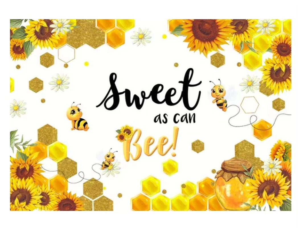 Maya the Bee Photography Background Sunflowers Baby Bee Day Newborn Backdrops Photo Studio Birthday Party Backdrops Custom