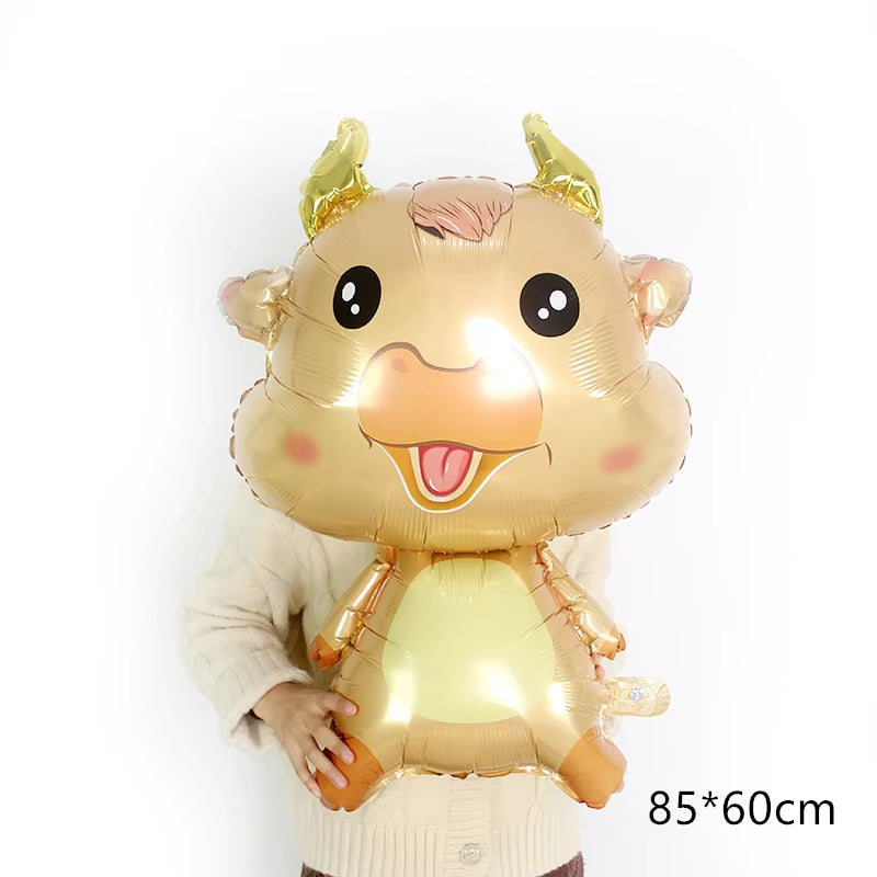 Cartoon Animal Foil Balloons Gold Cows Balloon Milk Cow Air Balloon Birthday Party Decorations Kids Inflatable Toys