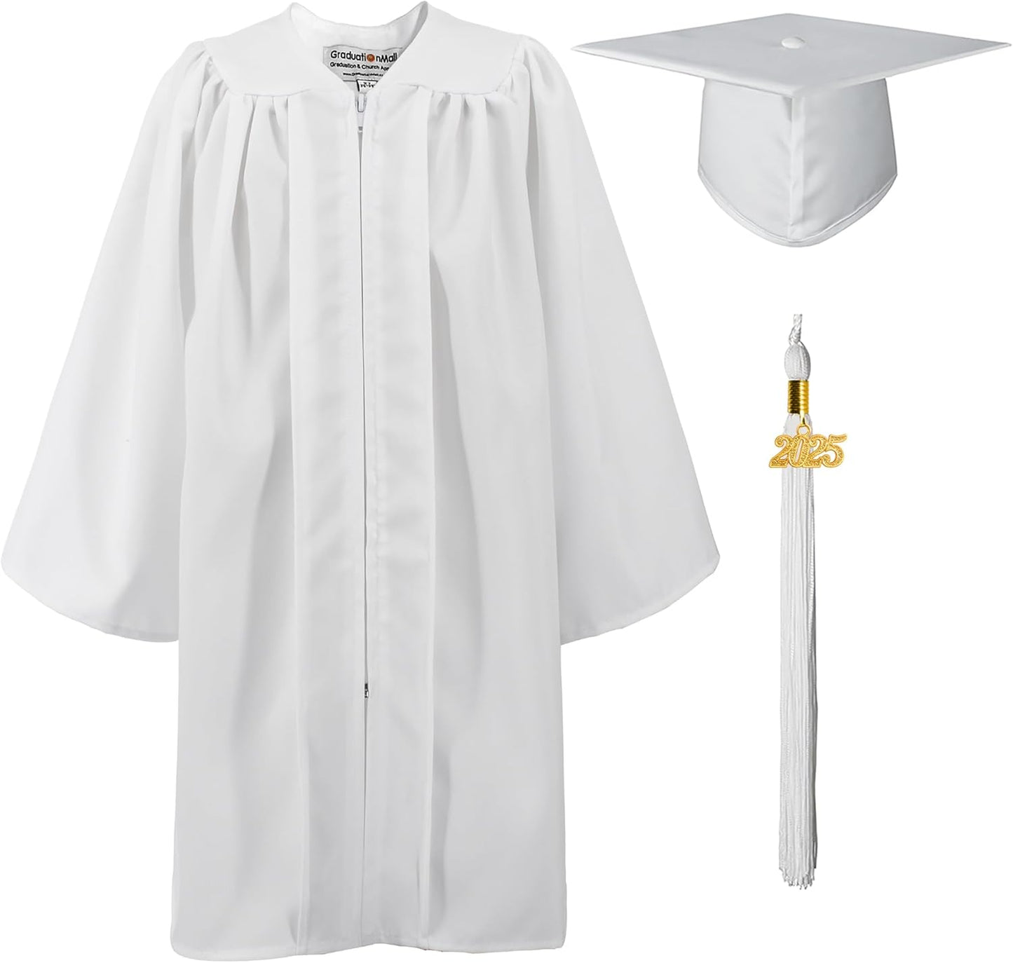 Matte Kindergarten Graduation Gown Cap Set with 2025 Tassel