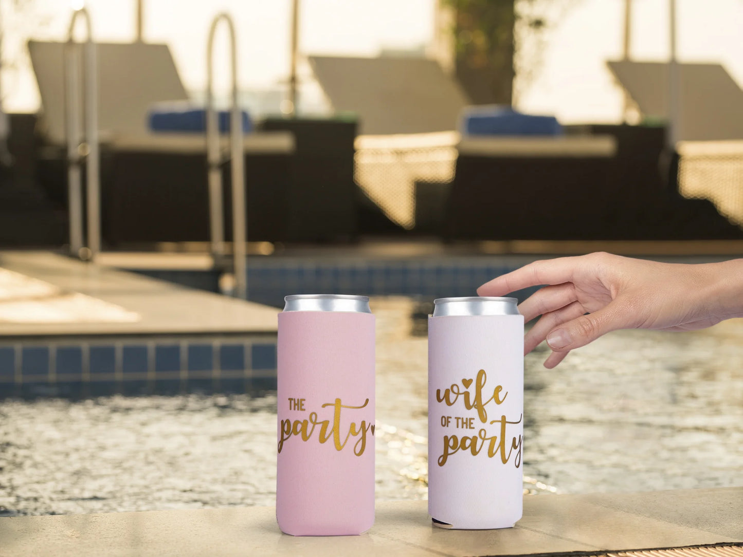 Prazoli Bachelorette Can Coolers, Bridal Party Gifts, Bridal Shower Party Favors, Slim, Wife of the Party, 12-Pack