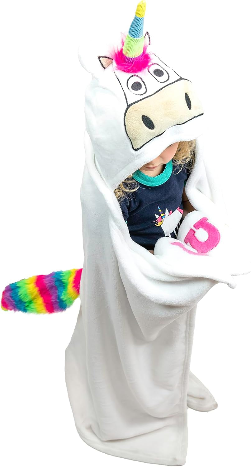 Wearable Hooded Blanket for Kids, Animal Hooded Blanket (Bear)