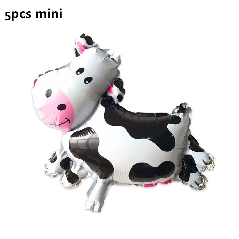 Farm Theme Green Tractor Inflatable Balloons Cake Topper Happy Birthday Party Decoration Kids Birthday Excavator Vehicle Banner