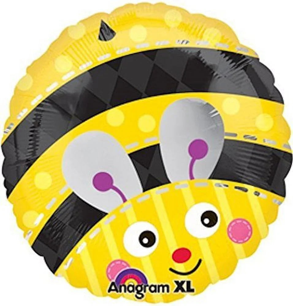 7 Pc Cute Bumblebee Balloon Bouquet Honey Bee Birthday Buzz Happy Bug Yellow