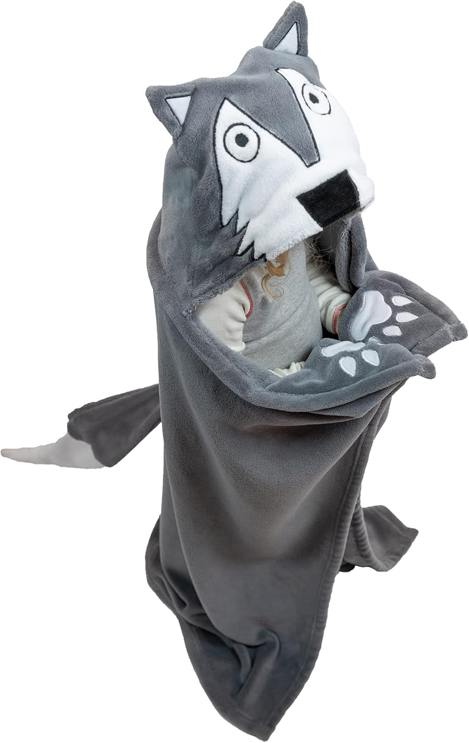 Wearable Hooded Blanket for Kids, Animal Hooded Blanket (Bear)