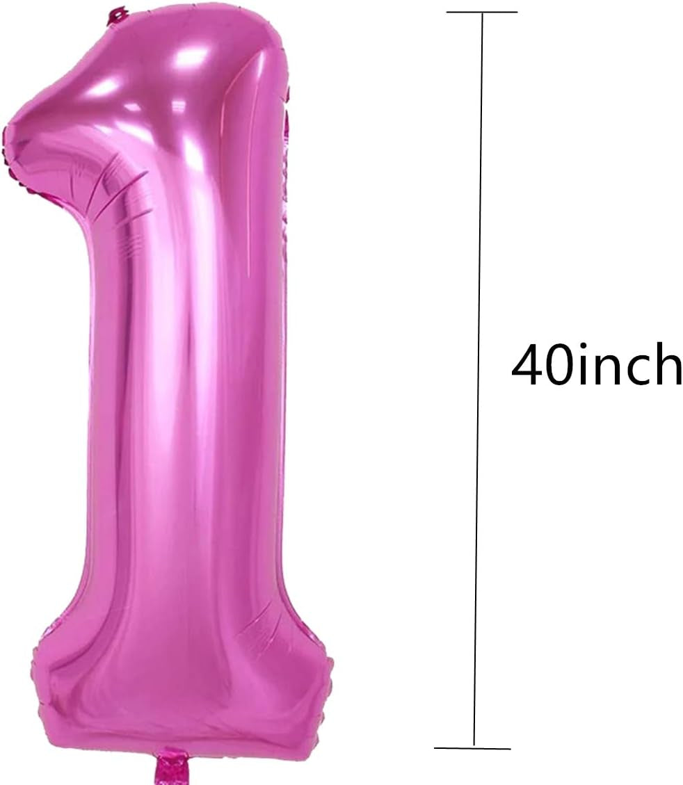 18Pcs Farm Animal Balloons for 1St Birthday Party Decorations Pig Cow Head First Farm Animal Theme Balloon Garland Arch 40" Number 1 Foil Balloon 12" Latex Balloon Baby Girl Shower Party Supplies