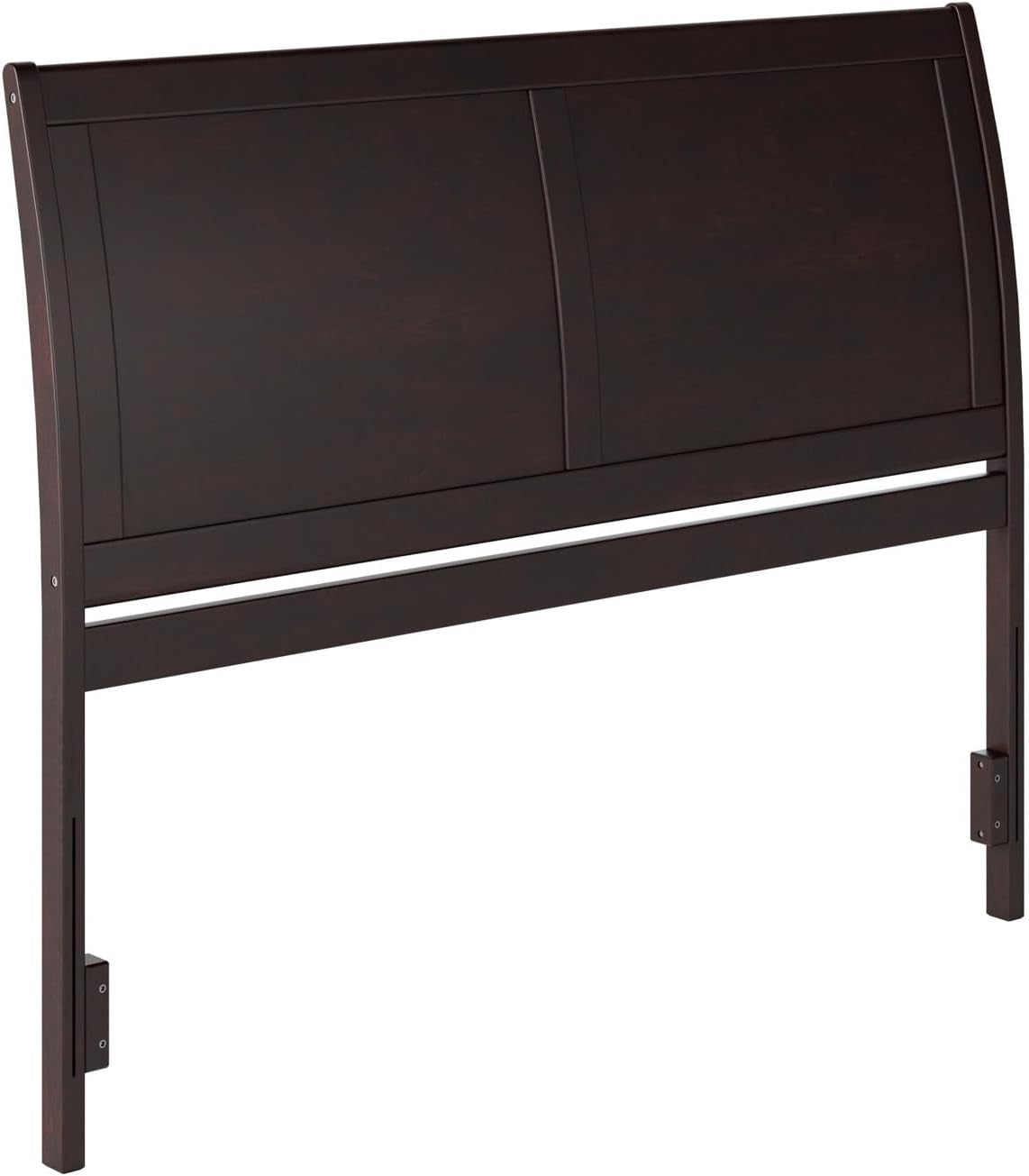 AFI Portland Queen Wood Sleigh Headboard with USB Charging Station in Espresso